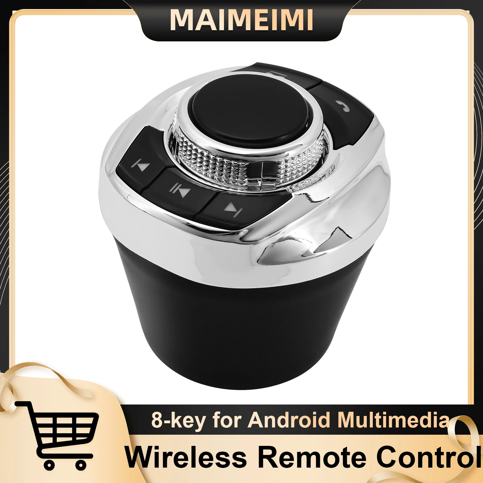 

Universal Smart Car Steering Wheel With LED Light 8 keys Control Buttons For Android Car Radio Multimedia Player Car Accessories