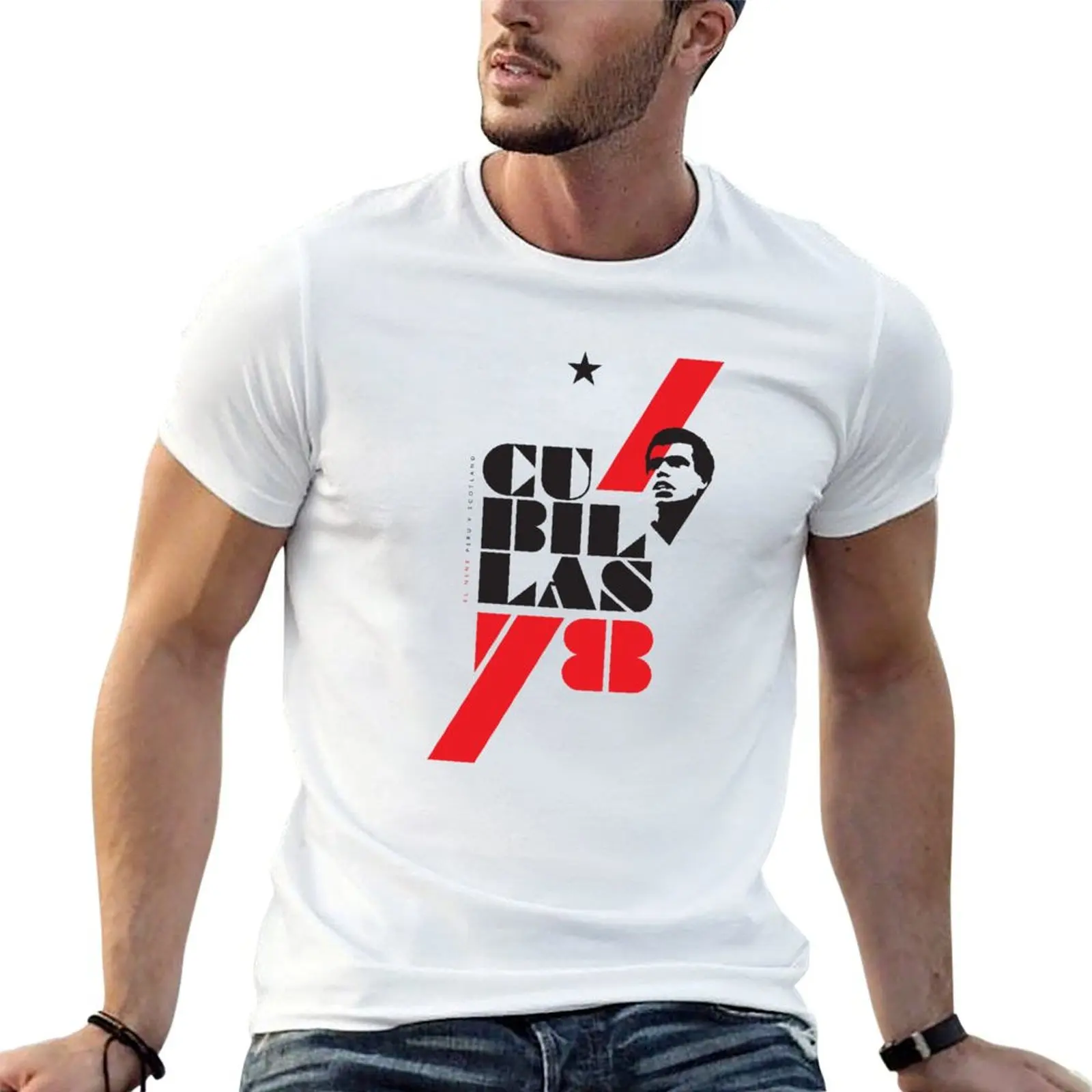 Camiseta camisas algodón casual hombre Cubillas camiseta 78 t
