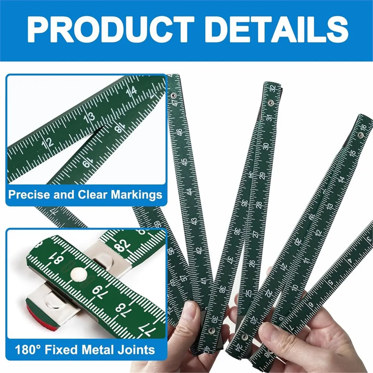 2026 New Oil Tank Measuring Stick 10 Fold to 78 in, Wood Folding Tank Measuring Gauge Stick, Ruler for Deep Tank