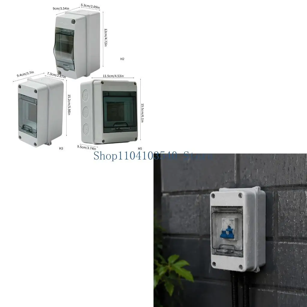 02DC Wall Mount Electrical Housing with Clear Access Cover & DIN for Outdoor Use