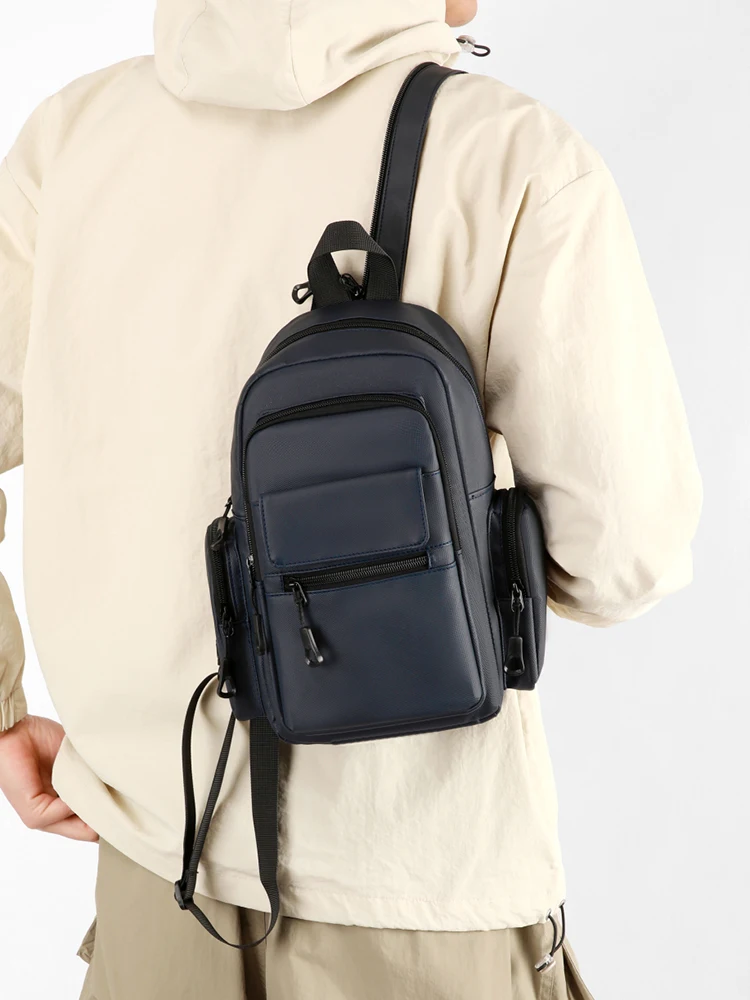 Modische Multifunktionale Brusttasche Fahrrad-Brusttasche Herren Mini-Rucksack Geeignet für Tägliches Pendeln Outdoor-Sport Reisen – Detail 6