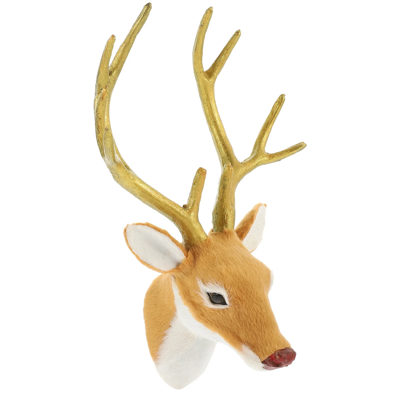 

Simulation Deer Head Statue Christmas Reindeer Decor For Home Xmas Tabletop Animal Decoration Cabin Decor Party Elk