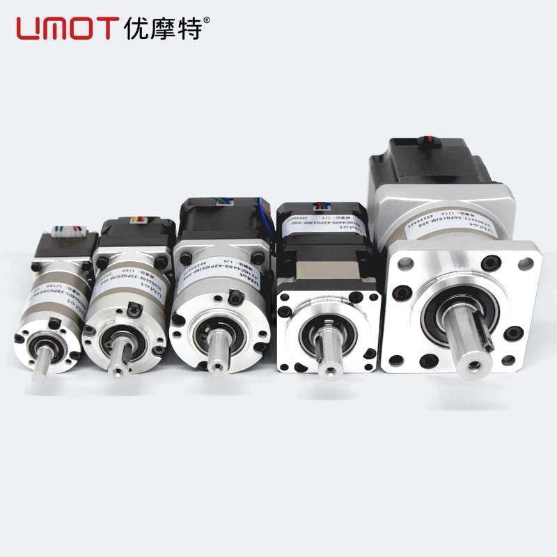 UMOT Nema8 11 14 17 23 24 High Torque 0.1-32nm Mini Hybrid Stepper Motor 2-Phase 4-Wire With Cnc Planetary Gearbox Speed Reducer