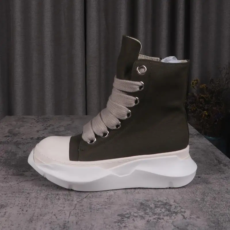 Qvah Owens Unisex High-Top Canvas Sneakers Black 3