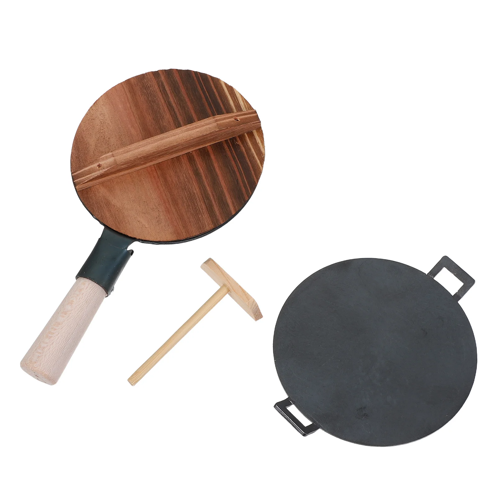 1 Set Kinderkeuken Set Mini Kookgerei Met Koekenpan Houten Deksel Fantasiespel Accessoires Kinderen Kookgerei Simulatie