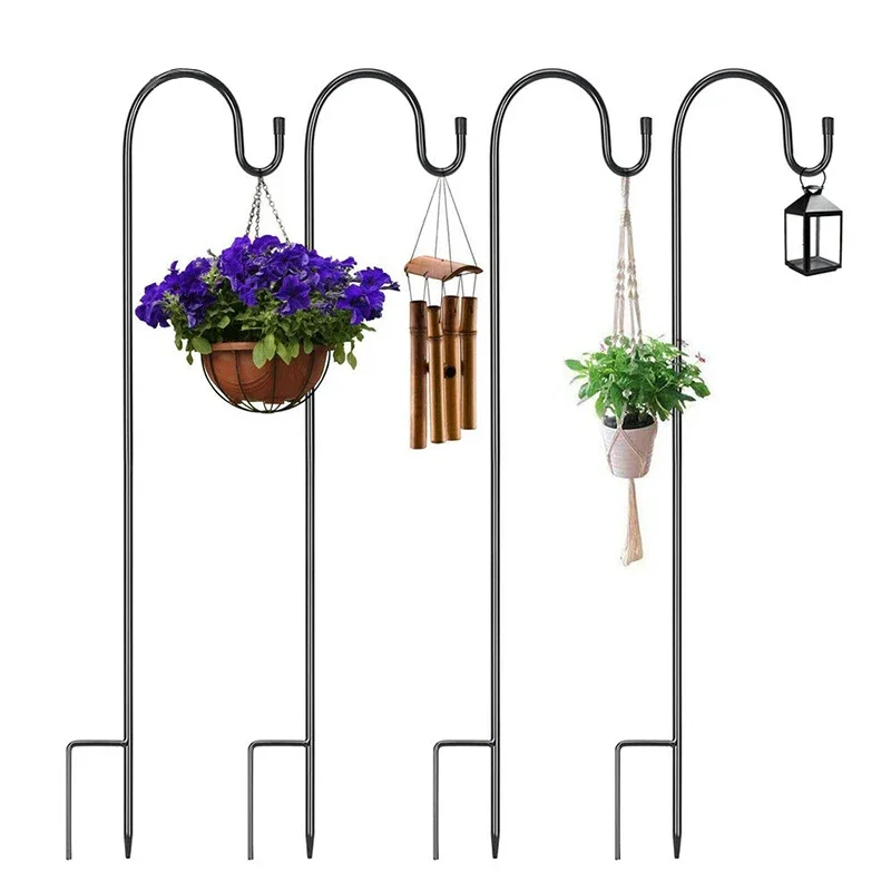 

Iron Shepherd Hooks, Flowerpot Holder, Garden, Outdoor Plant Basket, Lamp Hanger, Decorative Patio Hook, Horticultural tools