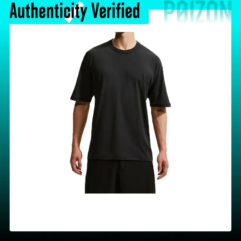 nike-dri-fit-quick-dry-t-shirts-men's-black-black-dark-smoke-gray-crew-neck-moderate-straight-fit-iq8274-010