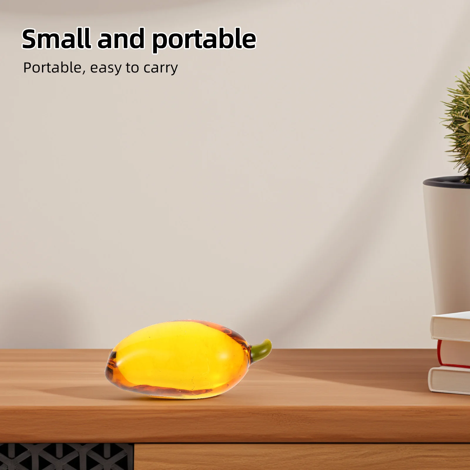 

1pcs Crystal Mango Miniature Sculpture For Home Kitchen Office Desk Decor Tabletop Centerpiece Wedding Birthday Party