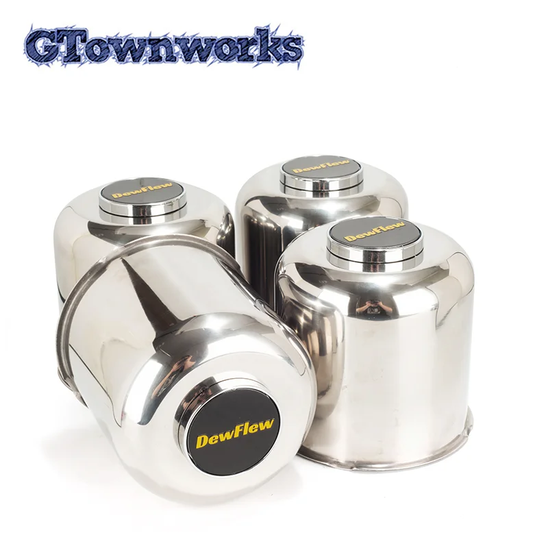 

Комплект из 2 или 4 металлических колпаков для колес GTownworks, 130 мм, из нержавеющей стали, для прицепов, кемперов и автодомов