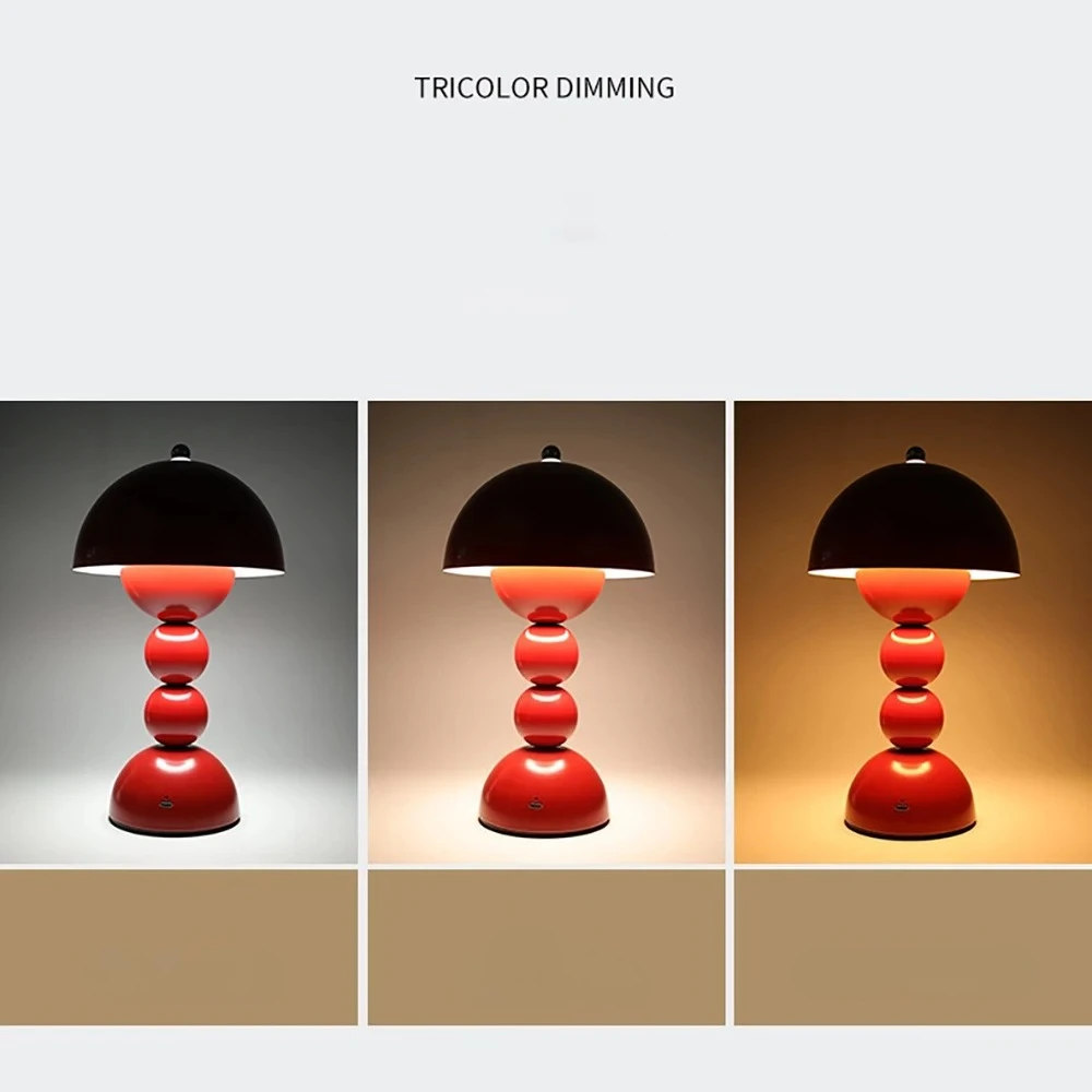 Table Lamp Mushroom Bud Atmosphere Night Light Nordic Style Retro Creative Living Room Bedroom Desk Decorative Light Girl Gift