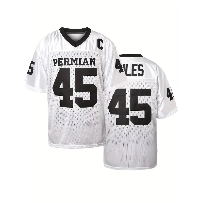 Miles Black Men's Football Jersey, High School Football Jersey, Friday Night Light Shirt S-6XL