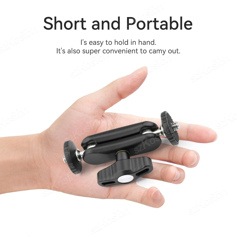 Metal Super Clamp with 360° Ball Head Magic Arm Clamp with 1/4\