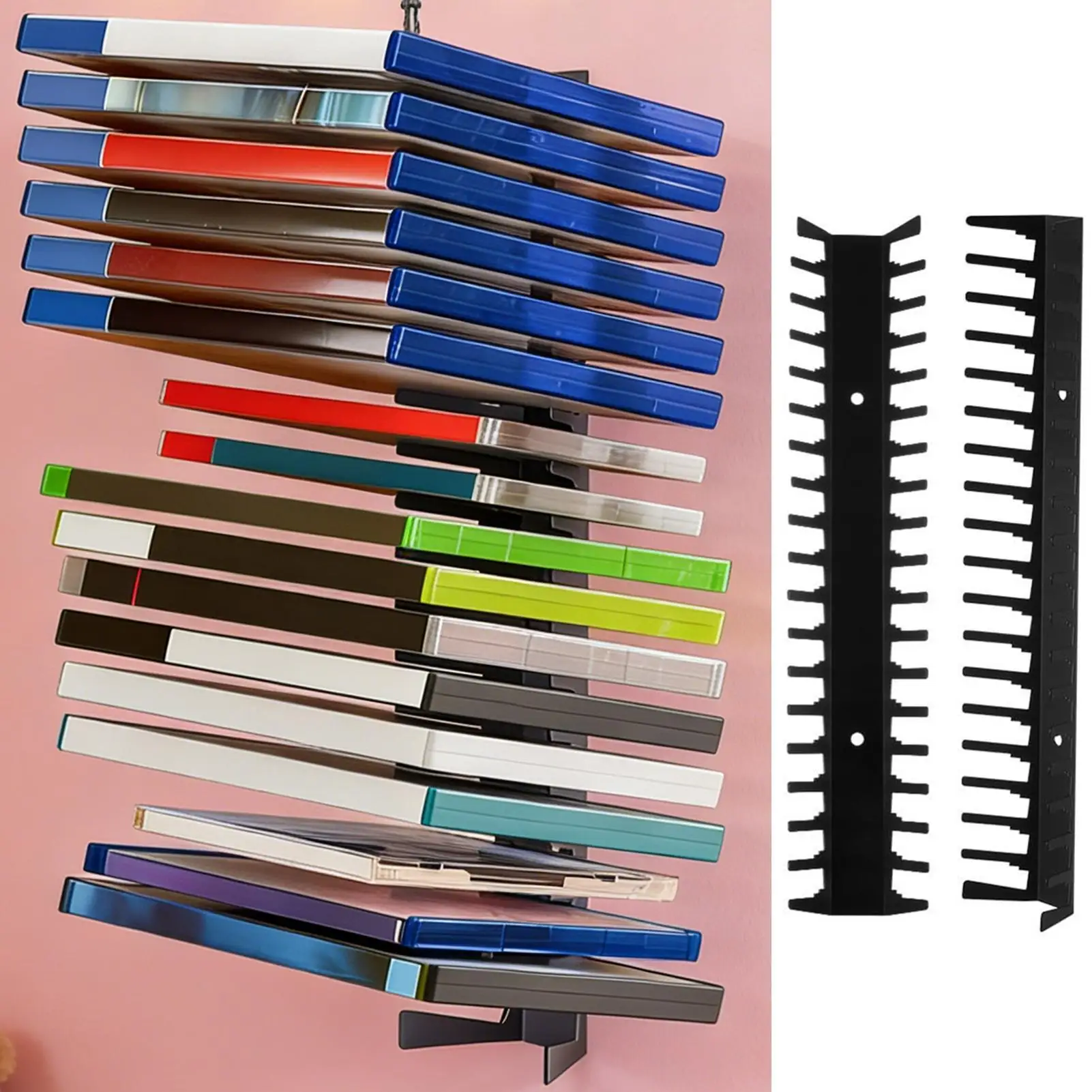 

Media Shelf 2 Pieces Wall Mount Metal Heavy Duty Rack Disc Case Holder For Living Room Bedroom Offices Equipment Bar Station