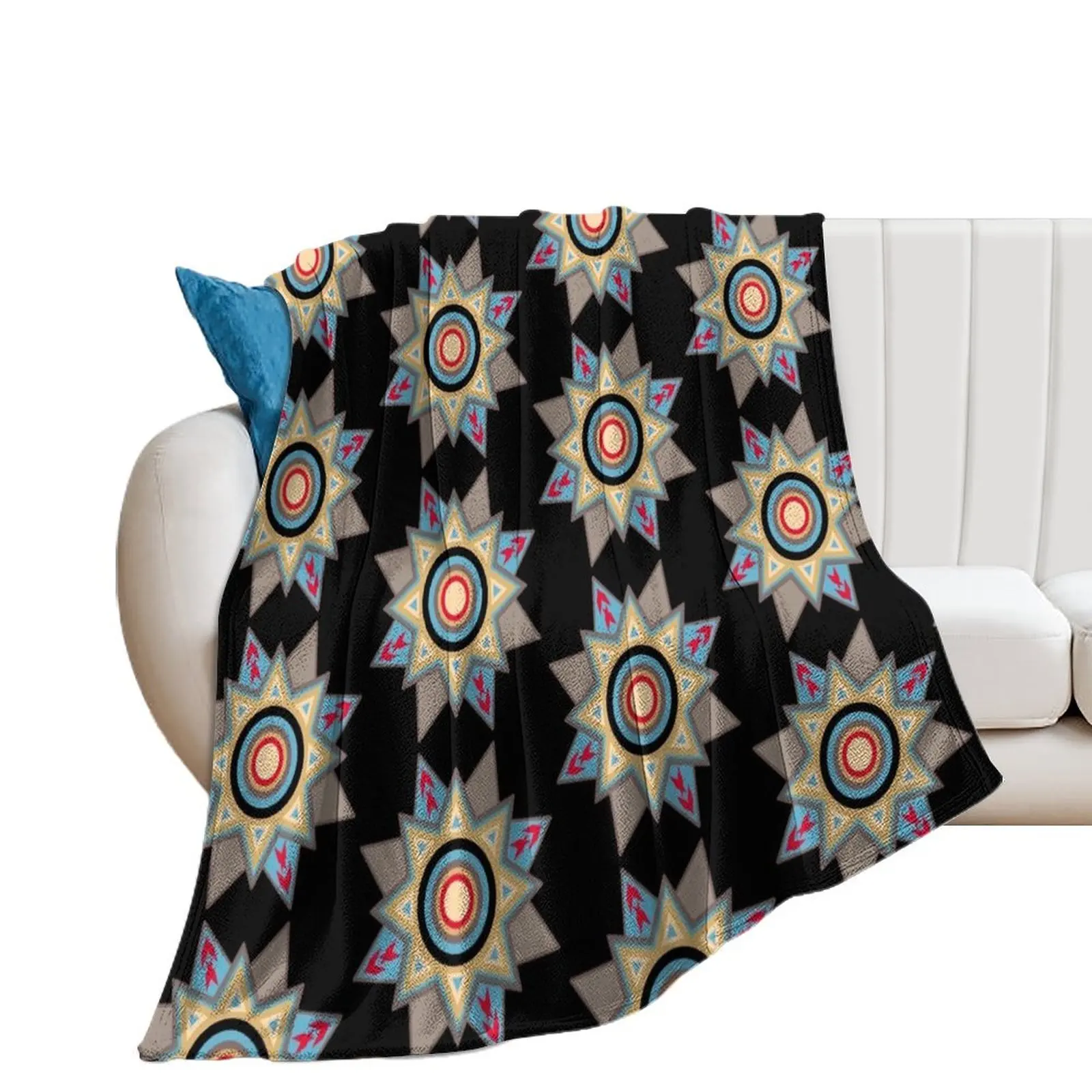 

choctaw sunburst2 Throw Blanket sofa bed Luxury Throw Custom anime Blankets