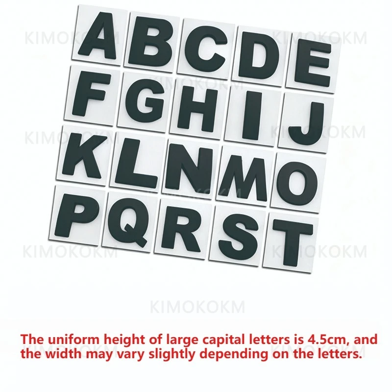 3D Metal 45mm 25mm Car Letters Alphabet Emblem Numbers Chrome Labeling Car Sticker Trunk Logo Letters Emblem For Hyundai Toyota