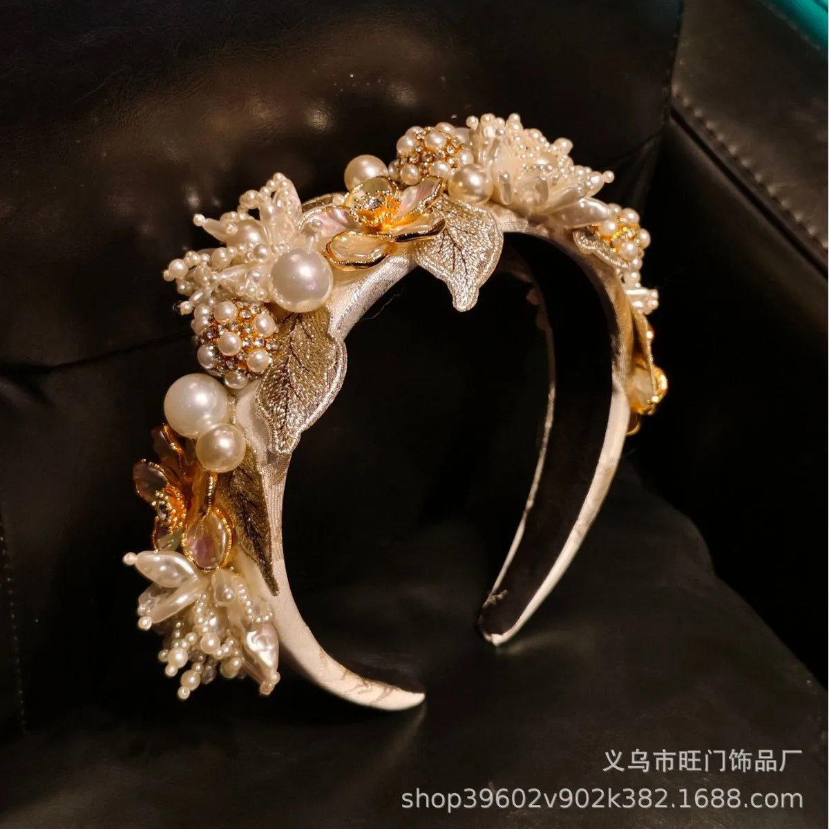 18k-gold-flower-hairband-golden-era-pearl-jewelry-accessories-crown-european-royal-court-style-embroidery-hairband-for-banquet