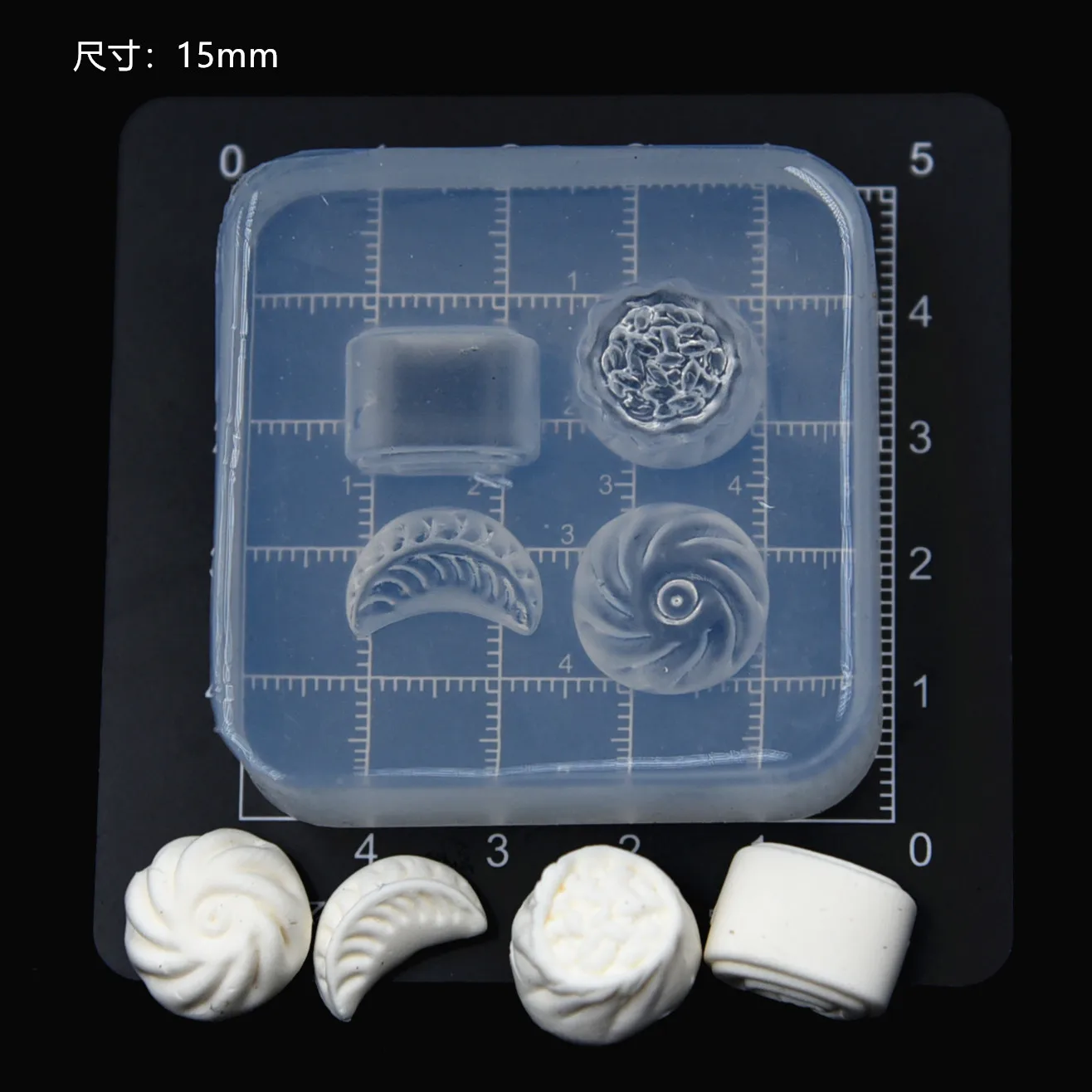 Miniature Chinese Steamed Bun Shu Mai Dumpling Silicone Mold Resin Clay Doll House Breakfast Fasting DIY DIY Tools
