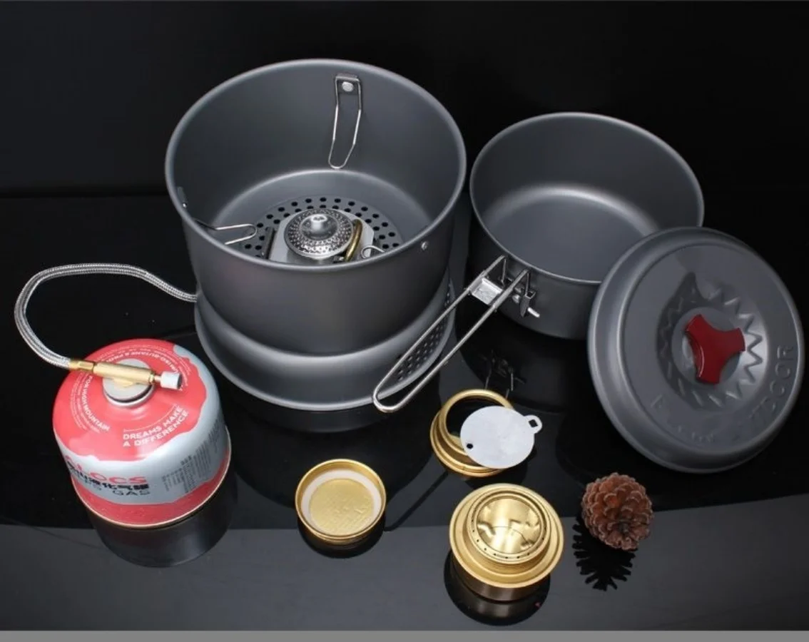 Outdoor Alcohol Stove, Hot Pot, Liquid Gas Stove Head, Self driving Tour, Windproof Portable Integrated Outdoor Stove