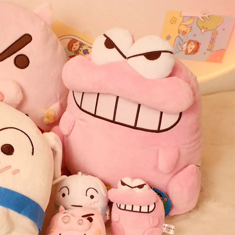 Juguete de peluche Crayon Shin Chan de 25cm, cojín trasero suave, muñeco de peluche, regalo de cumpleaños de dibujos animados para decoración del sofá del hogar, juguetes de regalo
