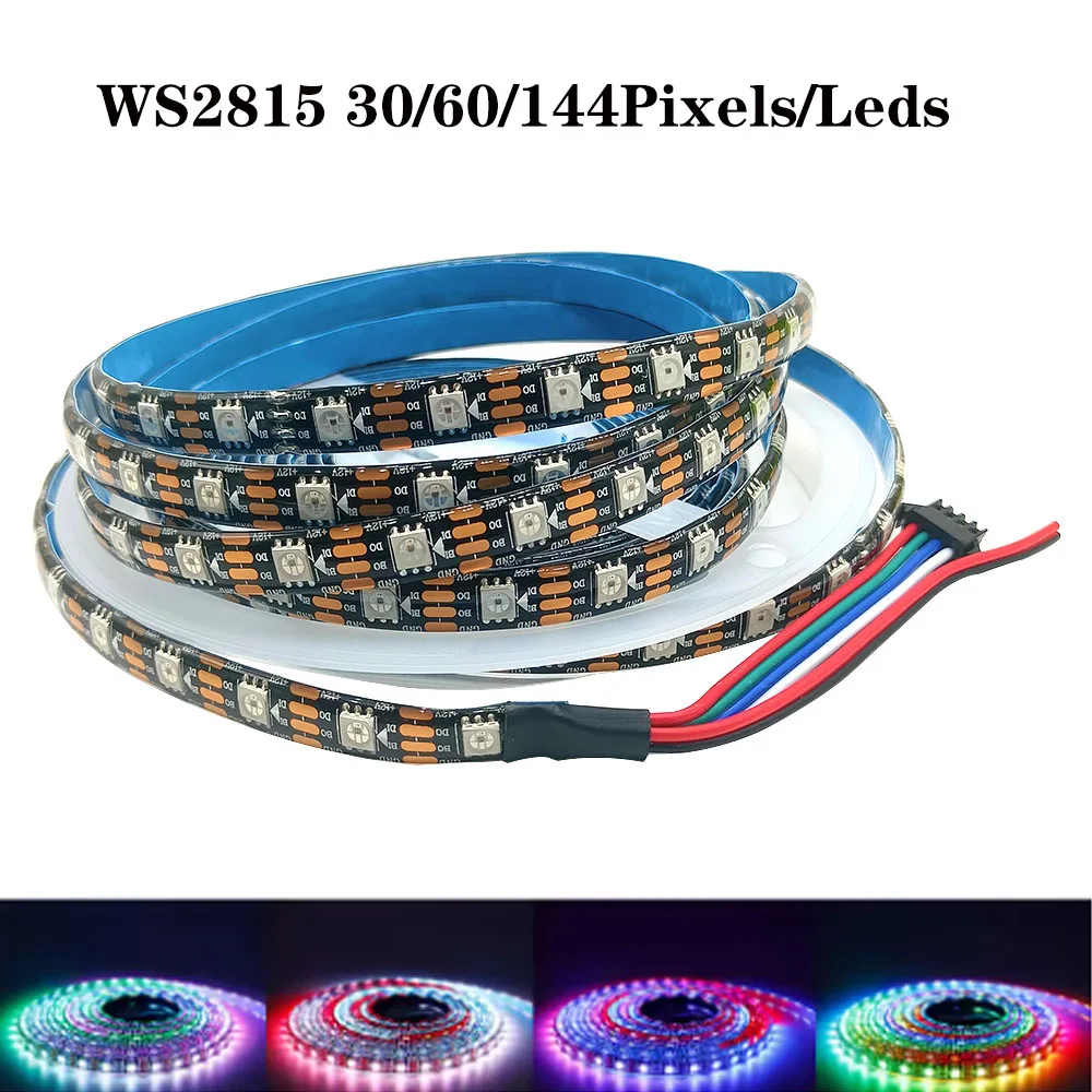 WS2815 30/60/144Pixels/Leds/m 5050 RGBIC Smart LED Strip Individually Addressable IC Light DC5V/12V