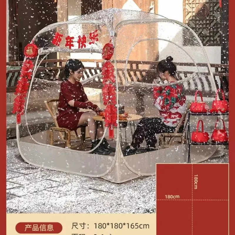 PVC transparent starry sky tent, outdoor picnic camping, windproof and warm bubble house