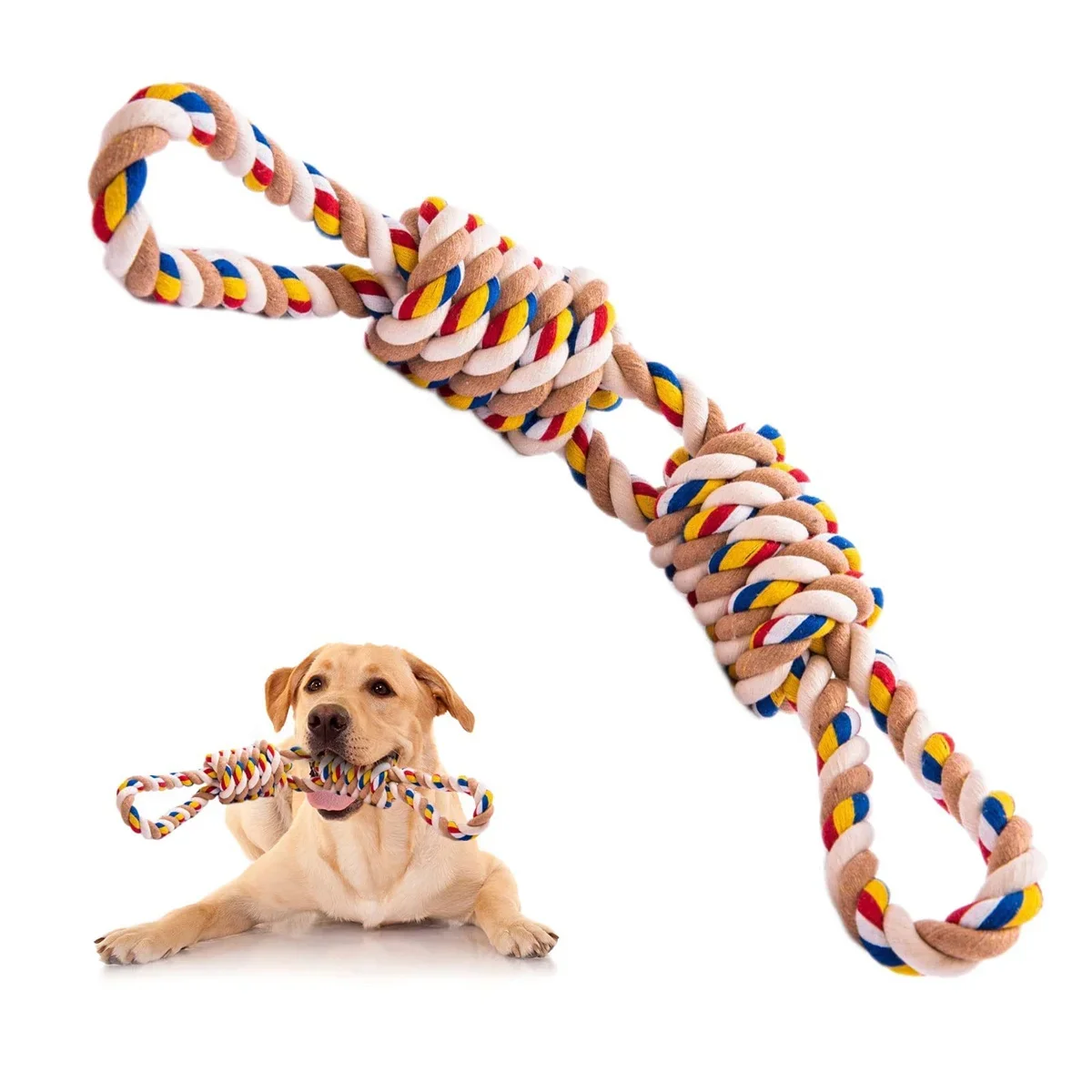 

​Indestructible Chew Rope Toys for Medium Large Dogs Tooth Cleaning Pet Aggressive Dog Antistress Toy​