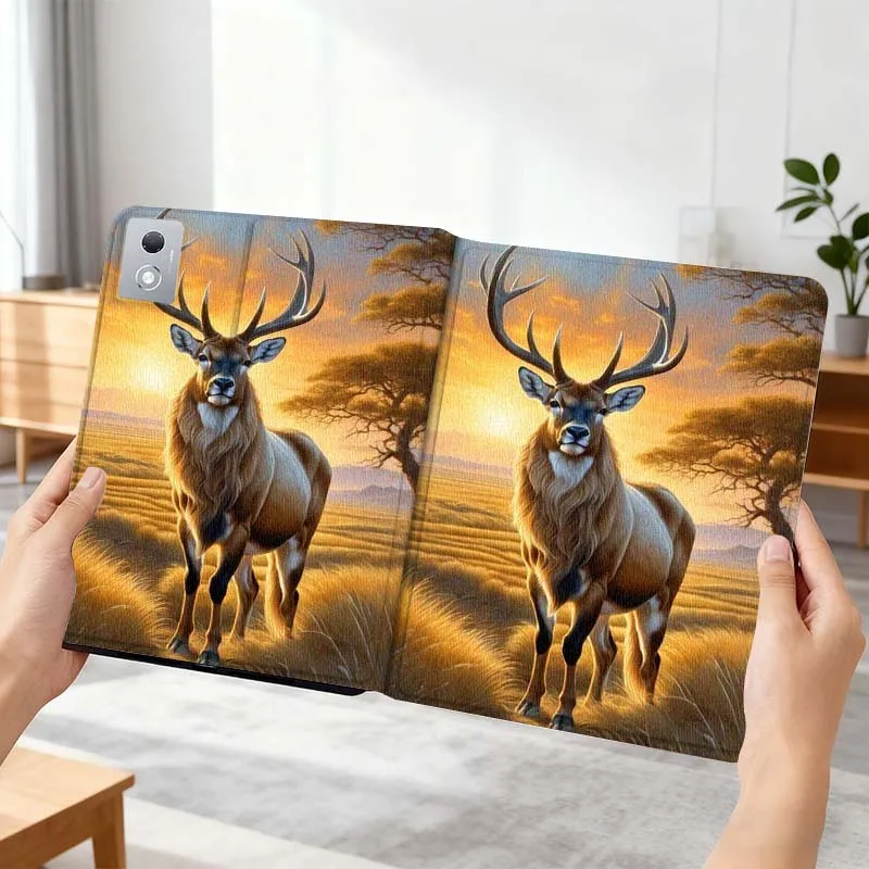 

Deer Sunset Grassland Tree For Lenovo Xiaoxin Pad Pro GT plus 8.8 11 10.6 Y700 Y900 Go 8.8 Tab K11 10 P11 Tablet Case