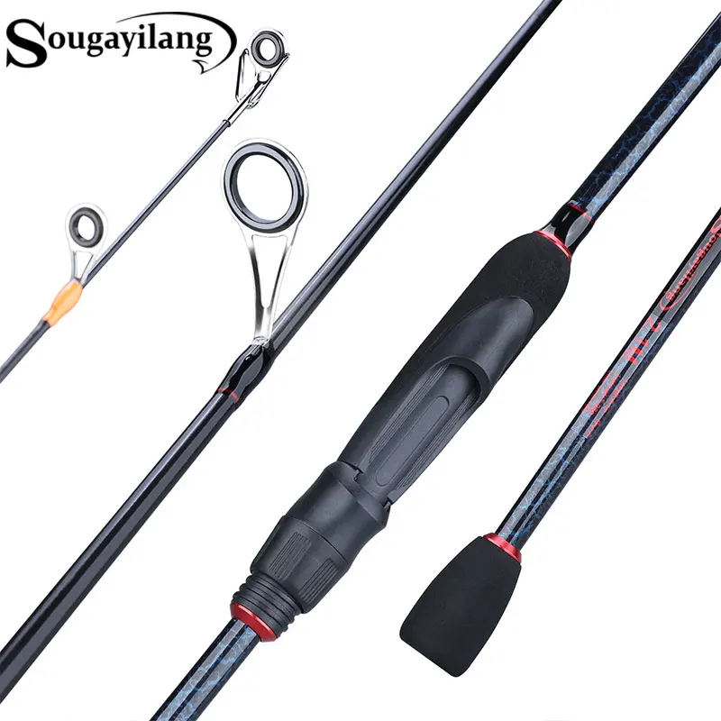 

Удочки Sougayilang 1,8-2,4 м, ультралегкое спиннинговое удилище из углеродного волокна и кастинговое удилище, Максимальное сопротивление 10 кг для ловли окуня