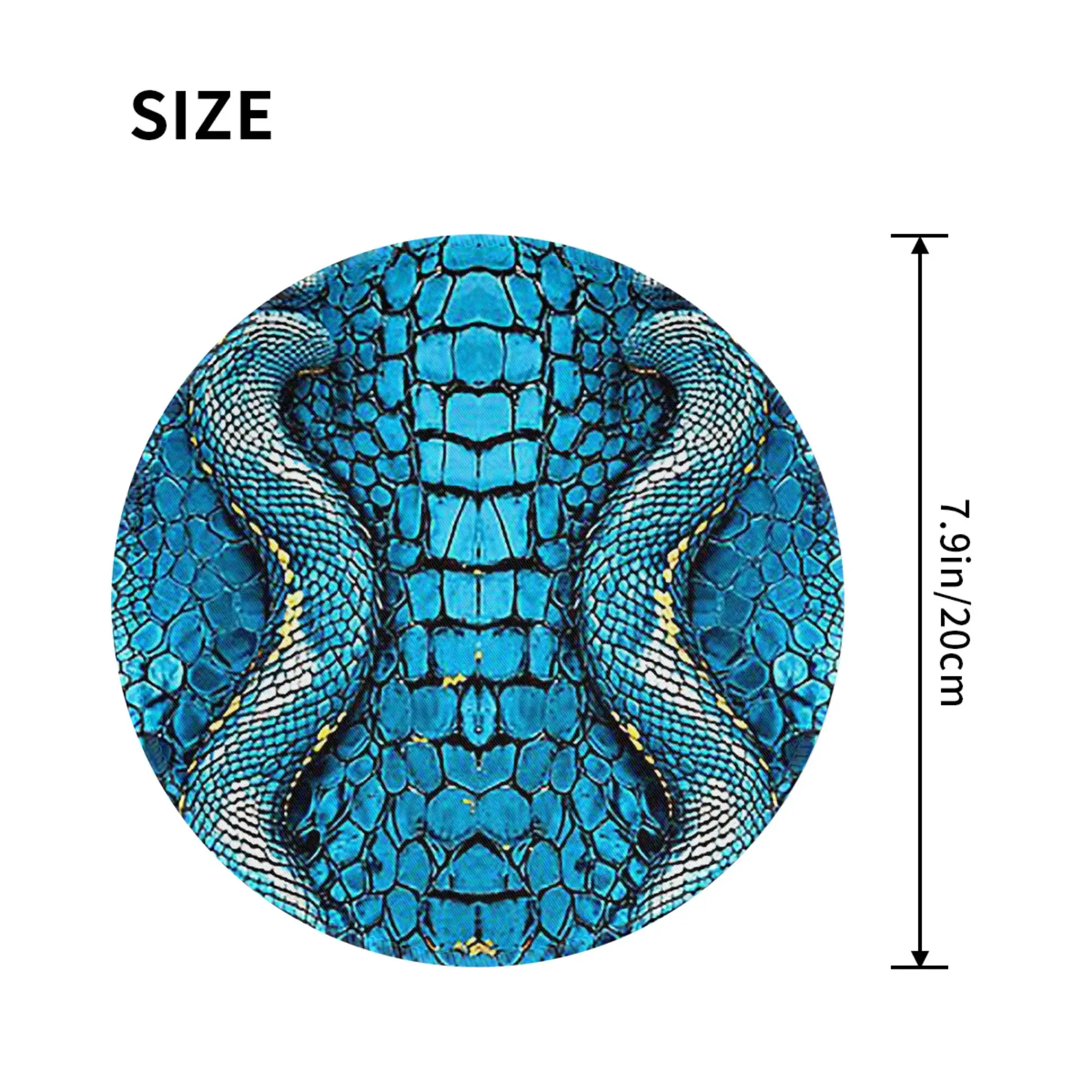Snake skin Blue Snake Serpent Animal Viper Mouse Pad Computer Keyboard Mouse Mat Laptop Desk Mat Office Accessories Table Mats