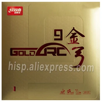 DHS 골드 아크 9 탁구 고무 시트, 사전 조정 DHS 80 # 케이크 스펀지 포함, 끈적이지 않는 탁구 고무