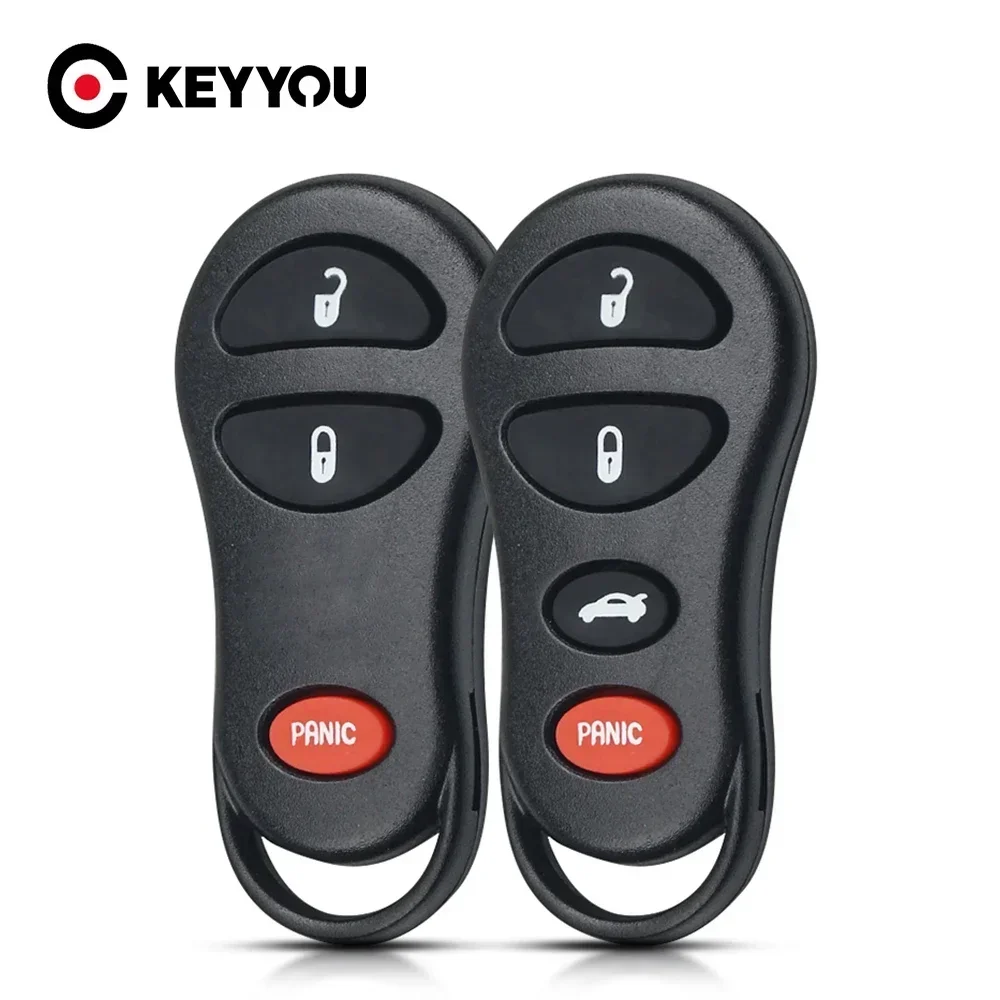 KEYYOU 10PCS Remote Car Key Case Replacement For Chrysler Voyager Cruiser For Dodge Ram Dakota Jeep Cherokee 2/3/4 B Fob Shell