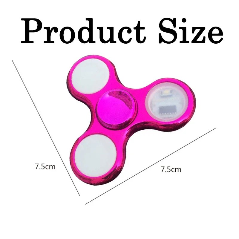 Crystal Gyroscope Fingertip LED Fidget Toy Flashing Hand Spinner for Anxiety Relief Party Favor Gifts for Children Sensory Toy