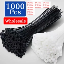 Bridas de nailon autoblocantes para cables, bridas de plástico de 3x1000mm, color blanco/Negro, 5x300mm, 200 piezas