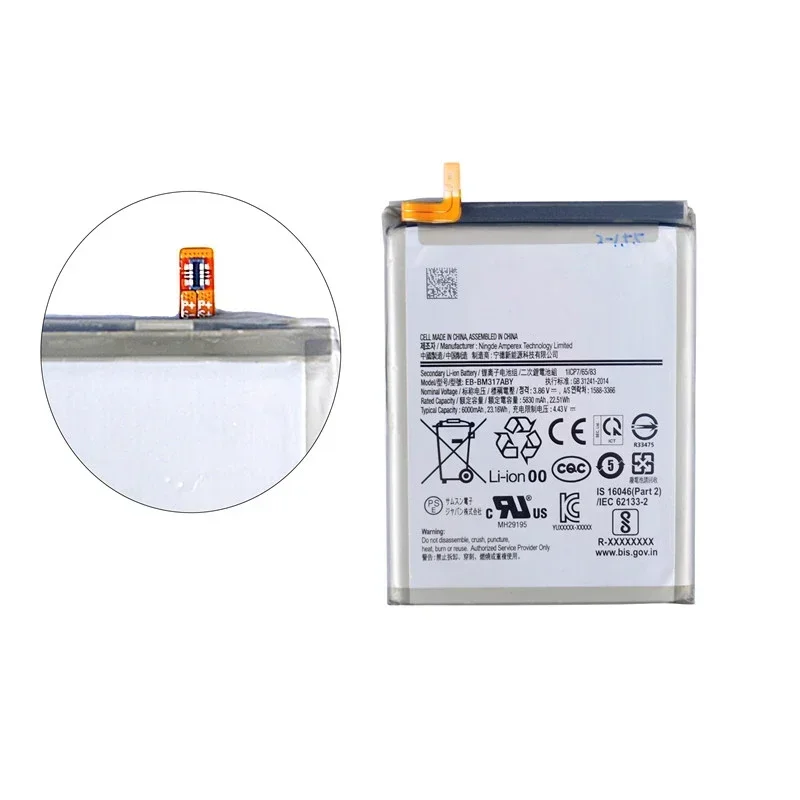 Brand New EB-BM317ABY 6000mAh Replacement Battery For Samsung Galaxy  M31S M317 Mobile Phone Batteries+Tools