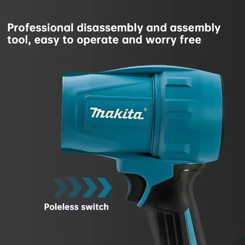 Makita 18V Turbo Jet Fan Violent Blower Electric Air Duster with Rechargeable Light Car Cleaning Tool 30000RPM High Wind Speed