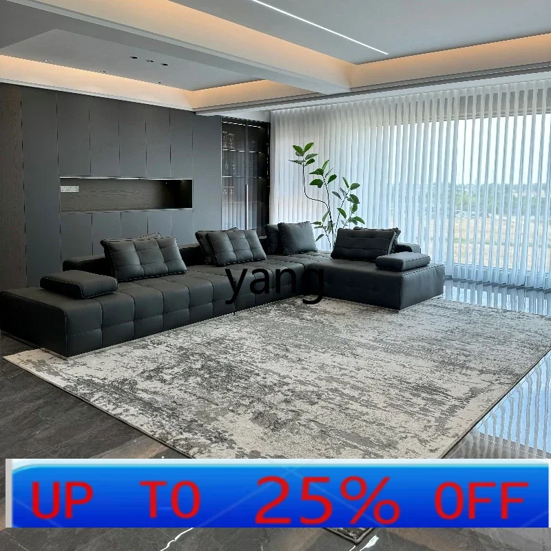

LTT carpet waterproof and anti-fouling light luxury high-end gray living room dirt-resistant floor mat