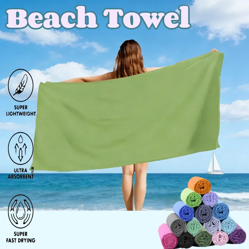 Multi-Size Beach Towel Pack Super Absorbent Fast Dry Sand Resistant Portable  Beach Trip Camping Hiking Vacation Outdoor Essenti