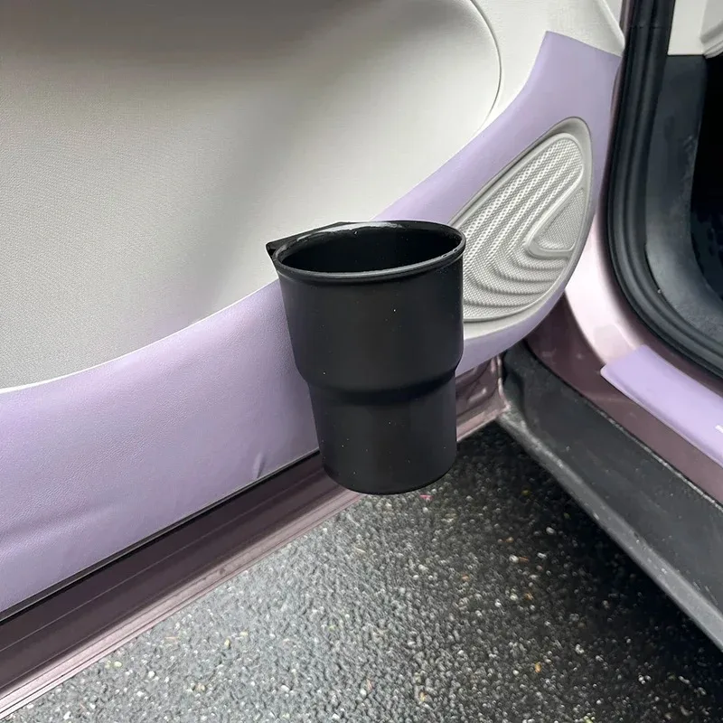 Auto-Getränkehalter mit Handy- und Mülleimer-Aufbewahrung, schwarzes ABS-Innenzubehör für Fahrzeuge – Detail 5