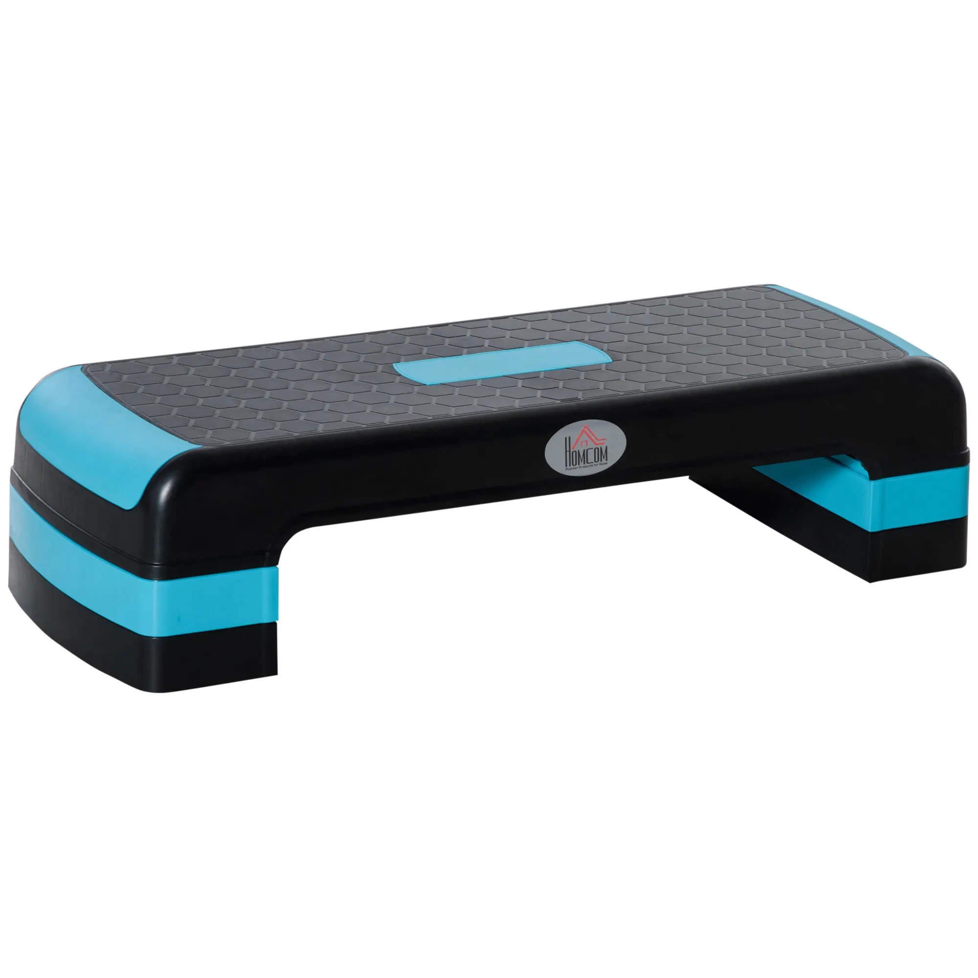 Homcom Aerobic Step met verstelbare hoogte Homcom Pp, 78X28X20 Cm, Blauw en Zwart
