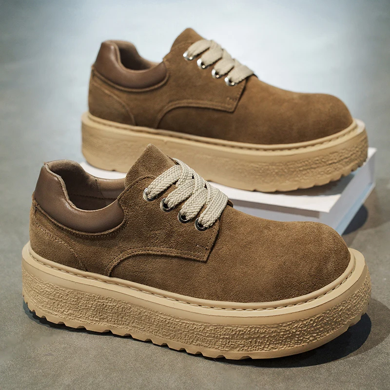 

Retro Anti Slip Outdoor Breathable Sports Autumn Hot Selling Mens Casual Shoes Thick Bottom Comfortable Male Sneakers Thick Sole