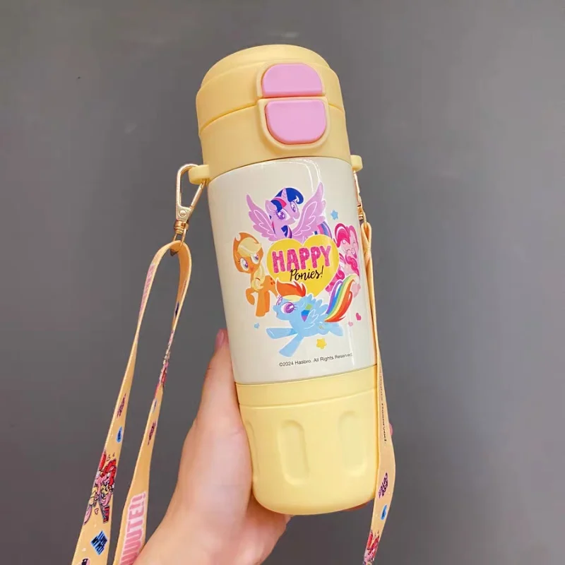 Hot Sale My Little Pony Kawaii Anime Double Drink Thermos Cup Cute Cartoon Portable Student Sports Drinking Cup Gifts For Girls