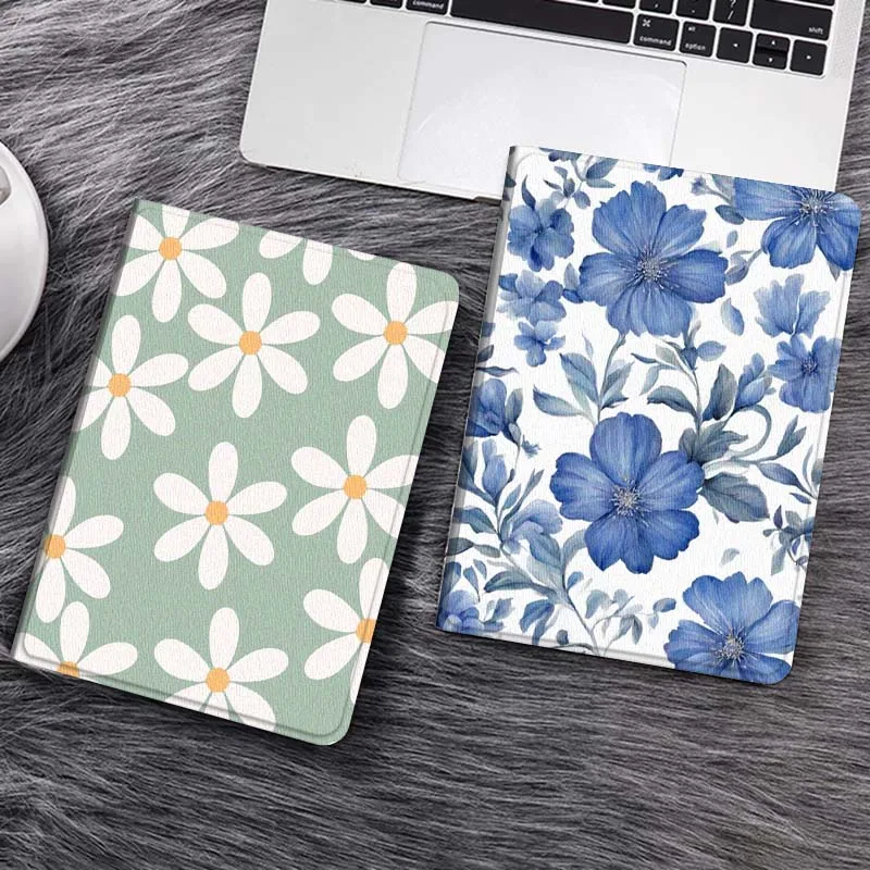 

Artistic Flower Pattern Tablet Case For iPad Pro Air 5th 6th 7th 13 M3 M4 M5 12.9 13.3 inch 2018 2022 2024 2025