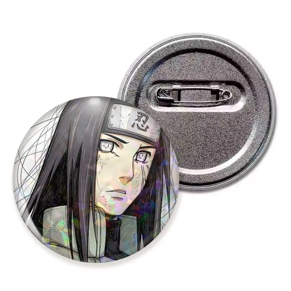 H-yuga N-eji Cartoon Round Brooches On Backpack Jacket Acrylic Button Pins Collection Gifts