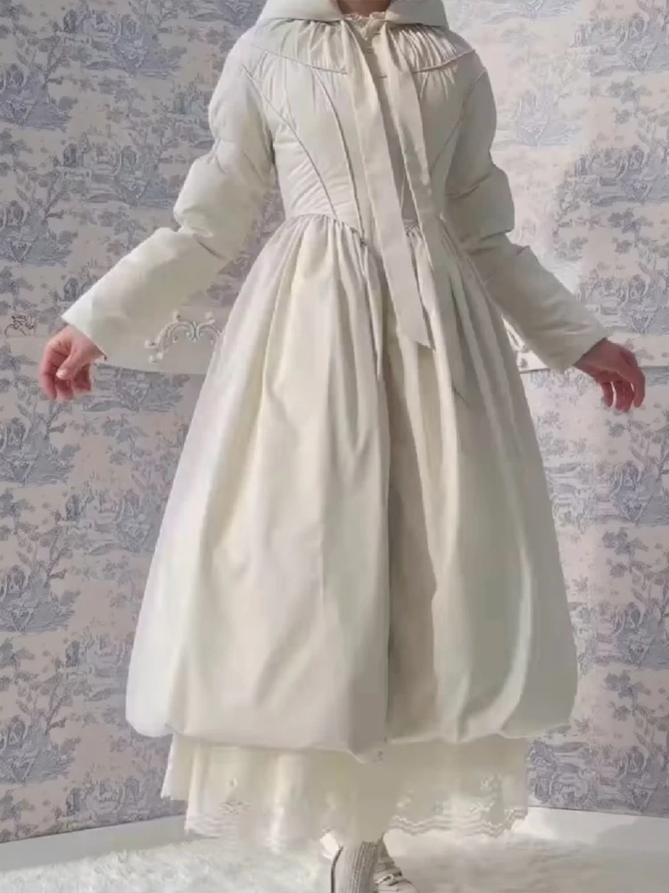 Women's Elegant High End Fashion Cotton Coat 2026 Loose Unique Design Dress Style Jacket Y2k Thick Slim Fit Office Streetwear