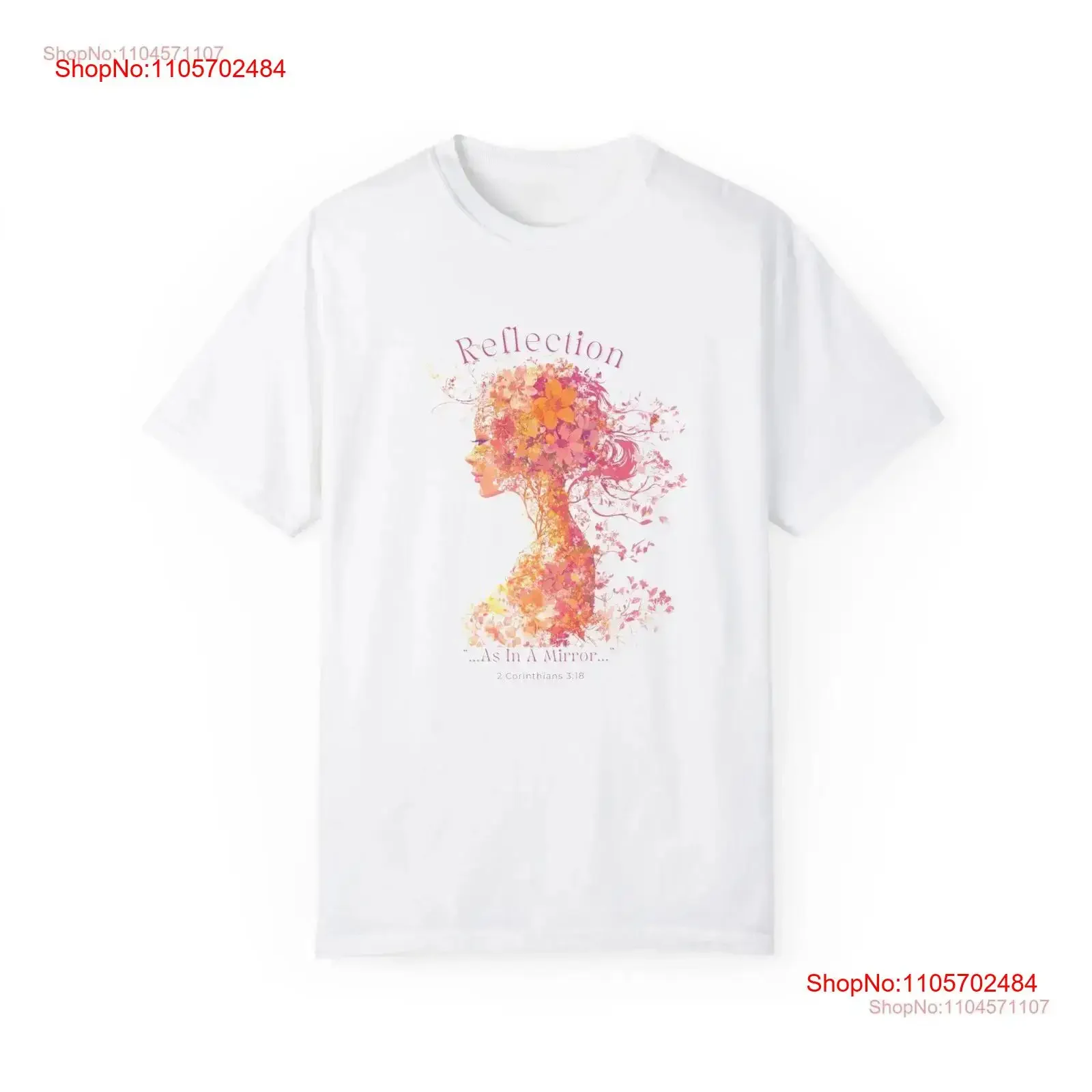 Reflection T shirt Spiritual Wisdom Mindfulness For Her Christian s Baptism Inspirational 2 Corinthians 3 18 vintage Washed