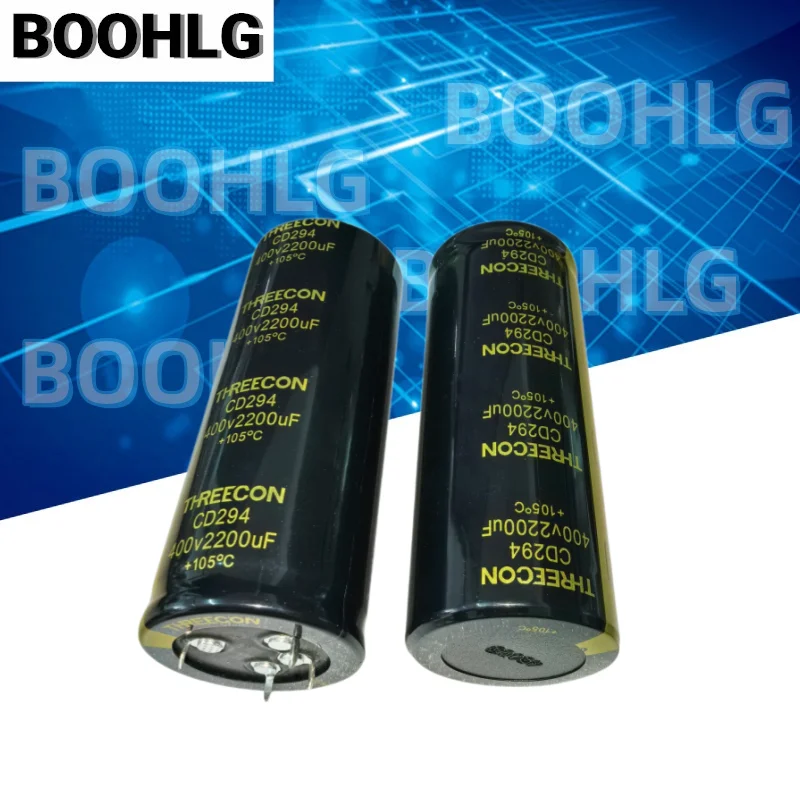 1PCS 400V 2200UF 4P Aluminum Electrolytic Capacitor 40×100mm 4 Pin