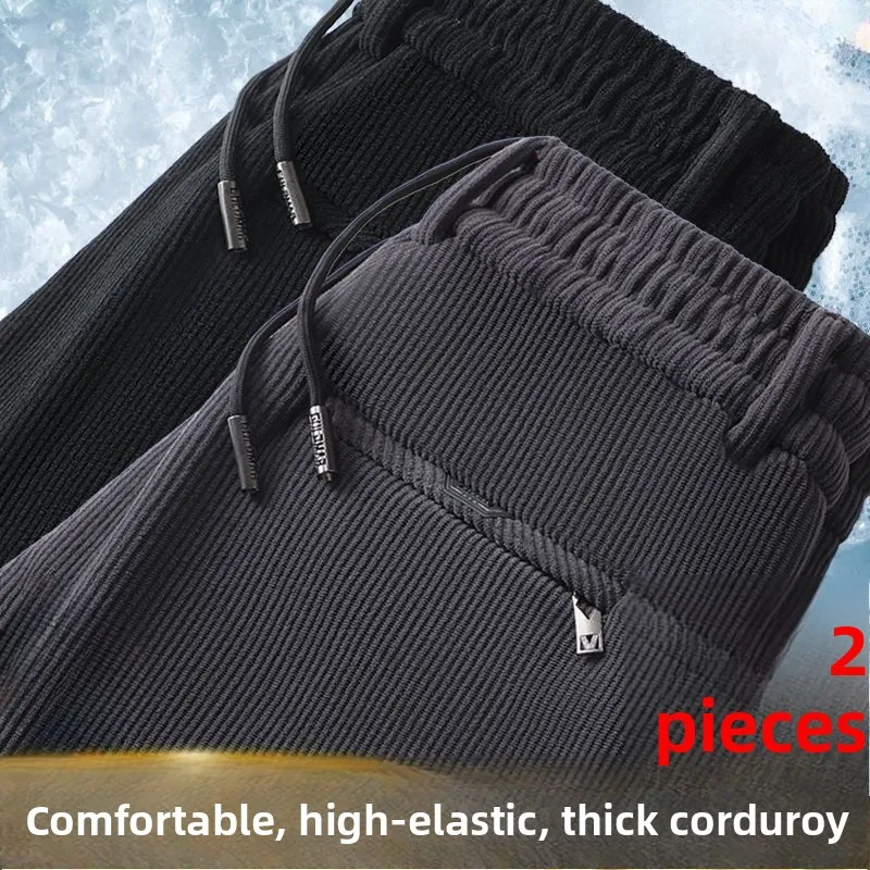 

Men's Work Trousers Wear-Resistant Fce-Lined Thiened Autumn Winter Sports Long Pants Warm Outdoor Wear for Younger Adults