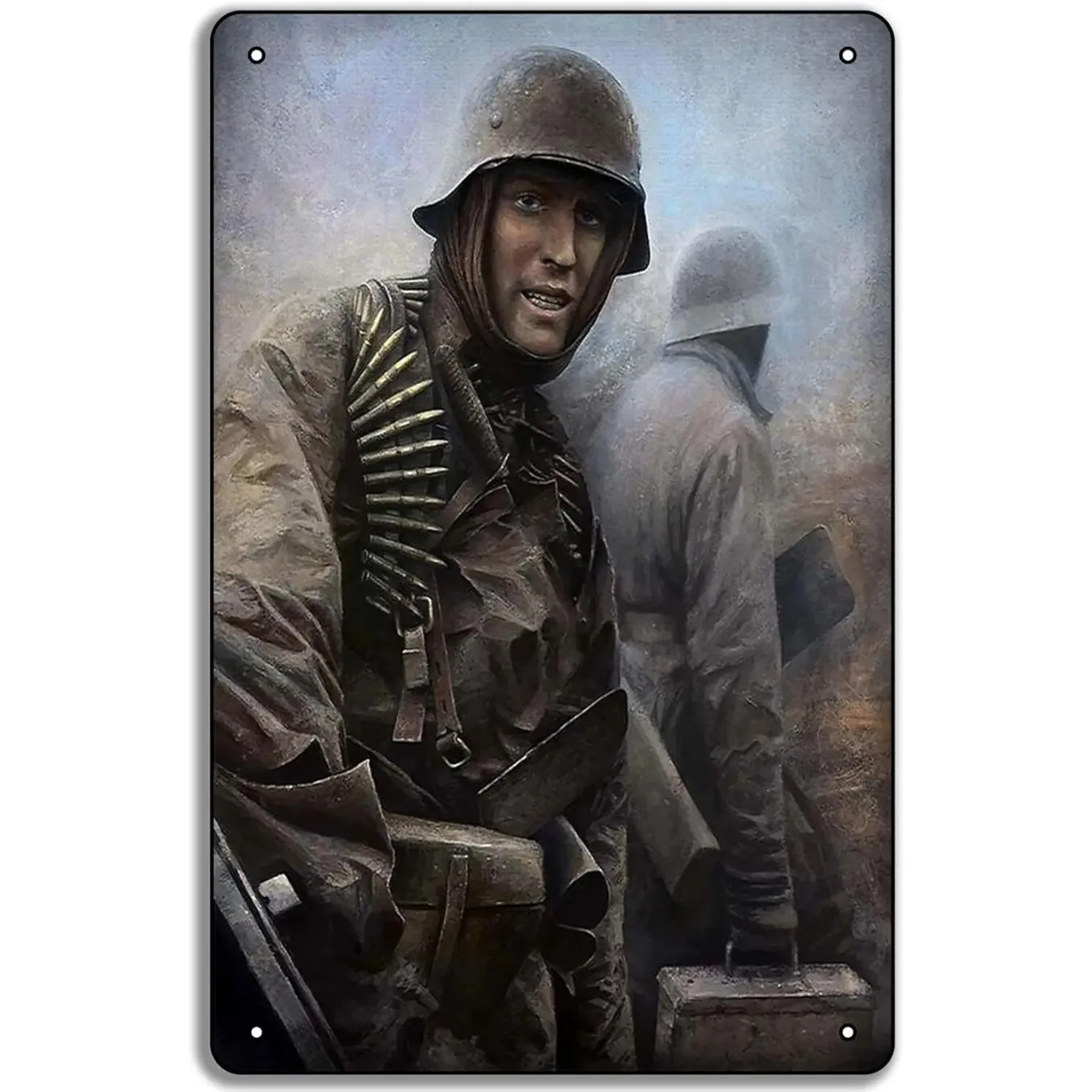 Pôster de soldados da segunda guerra mundial alemã - decoração de arte de sinal de lata de metal histórico militar da segunda guerra mundial