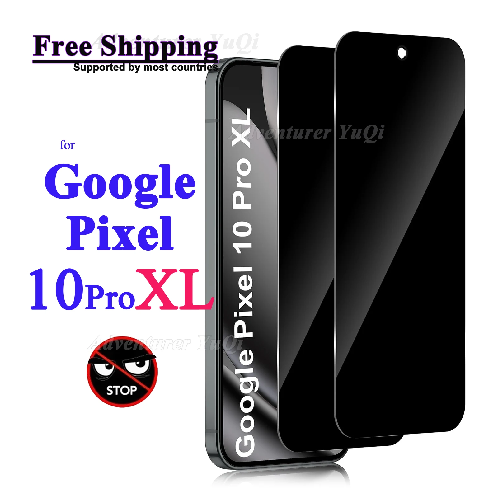لهاتف Google Pixel 10 Pro XL واقي شاشة مضاد للتجسس للخصوصية 9H من الزجاج المقسى المضاد للخدش