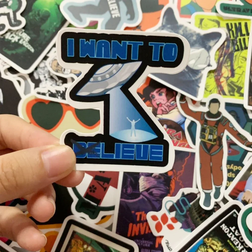 1Set =50Pcs  Classic Movie Sticker Trolley Case Skate Suitcase Waterproof Sticker